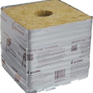 Grodan Delta Hugo 6 in Block 6 in x 6 in x 6 in w/ Hole (64CT) (8/Plt)