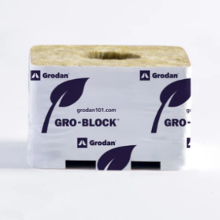 Gro-Block Improved GR6,5 – Small 4″ (4x4x2.6) w/ Hole – Strip – Carton
